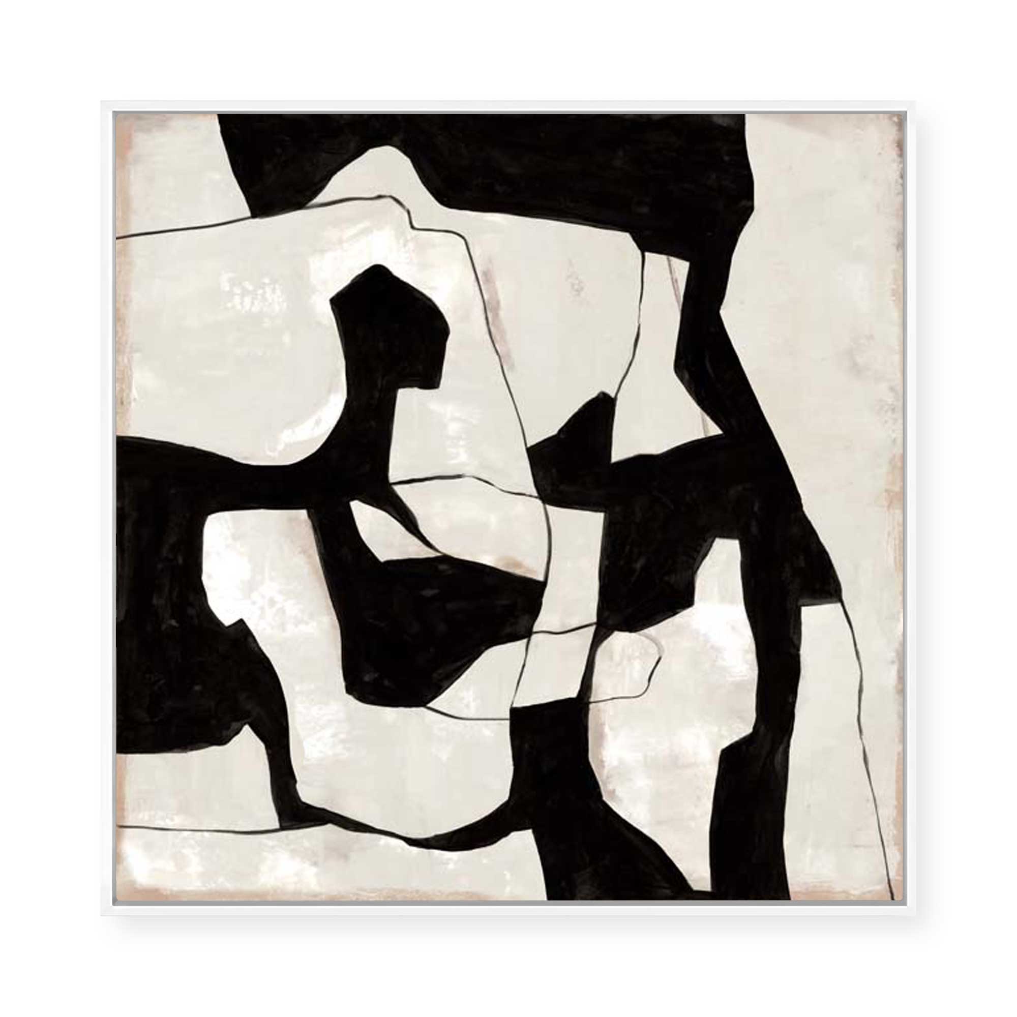 Contrasting Shapes in Motion II | Framed Canvas