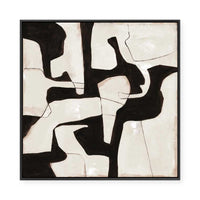 Contrasting Shapes in Motion I | Framed Canvas