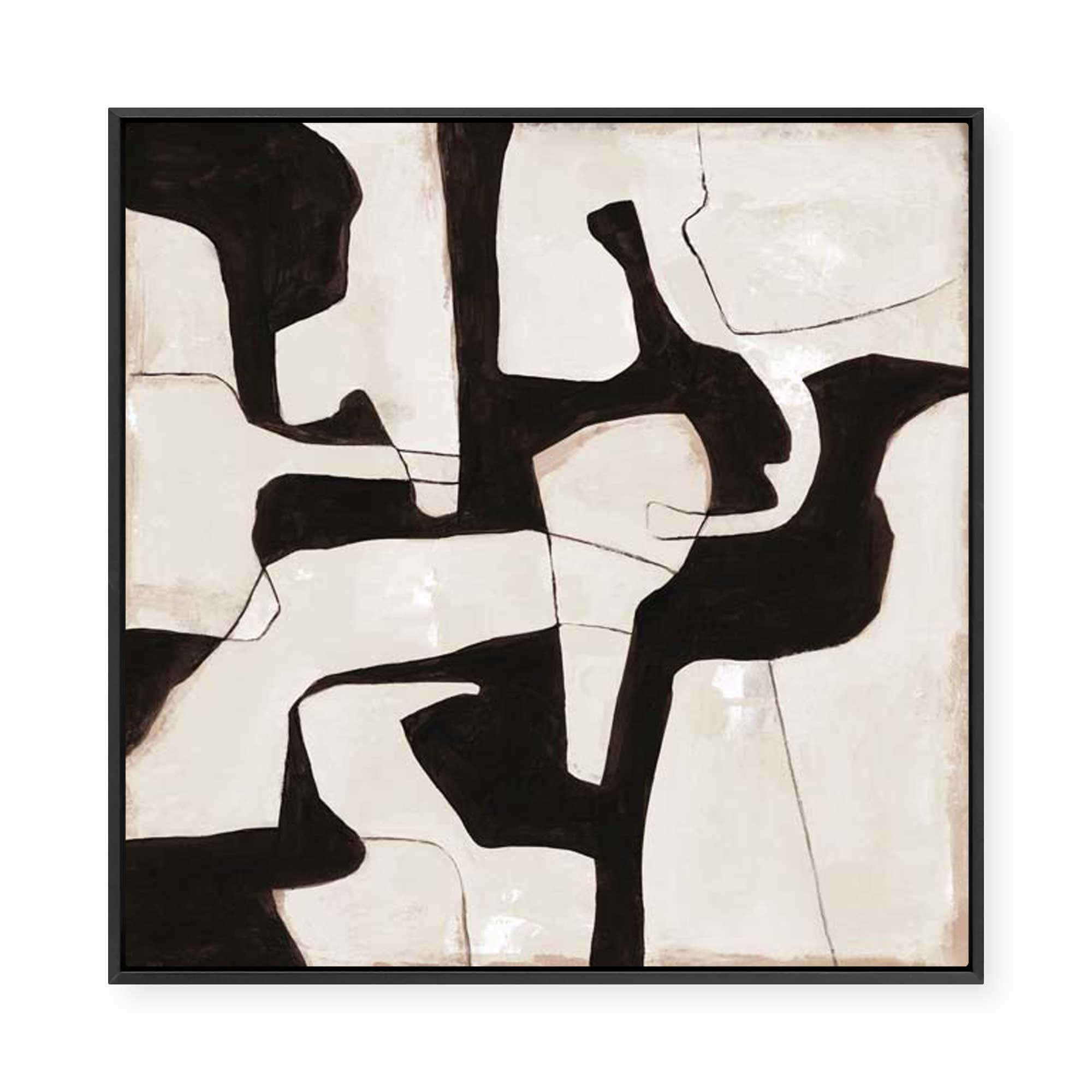 Contrasting Shapes in Motion I | Framed Canvas