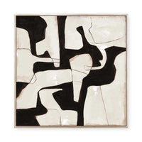 Contrasting Shapes in Motion I | Framed Canvas