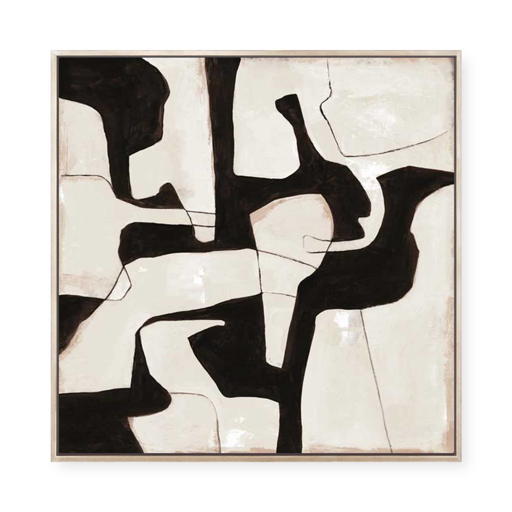 Contrasting Shapes in Motion I | Framed Canvas