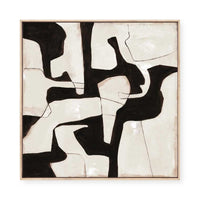 Contrasting Shapes in Motion I | Framed Canvas