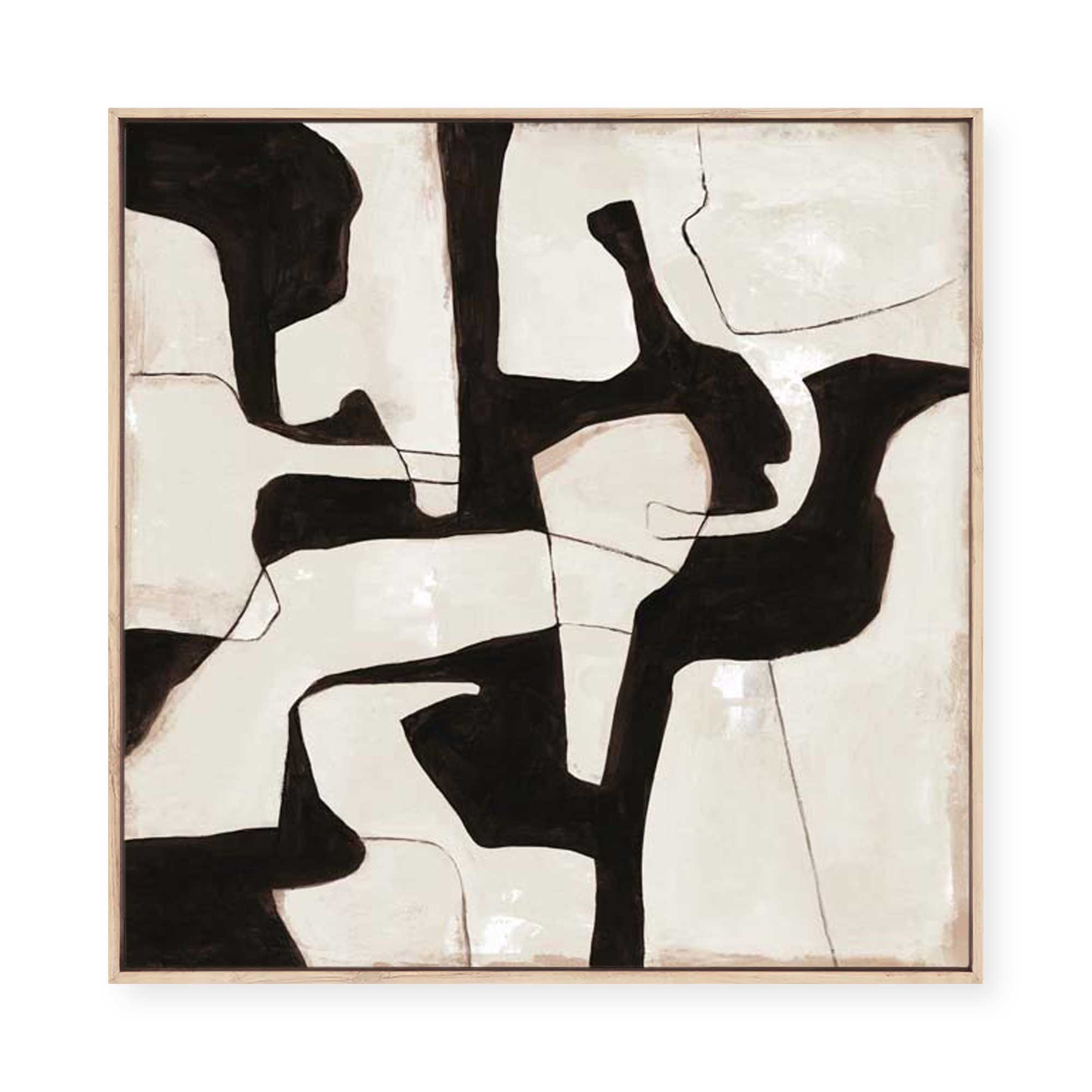 Contrasting Shapes in Motion I | Framed Canvas