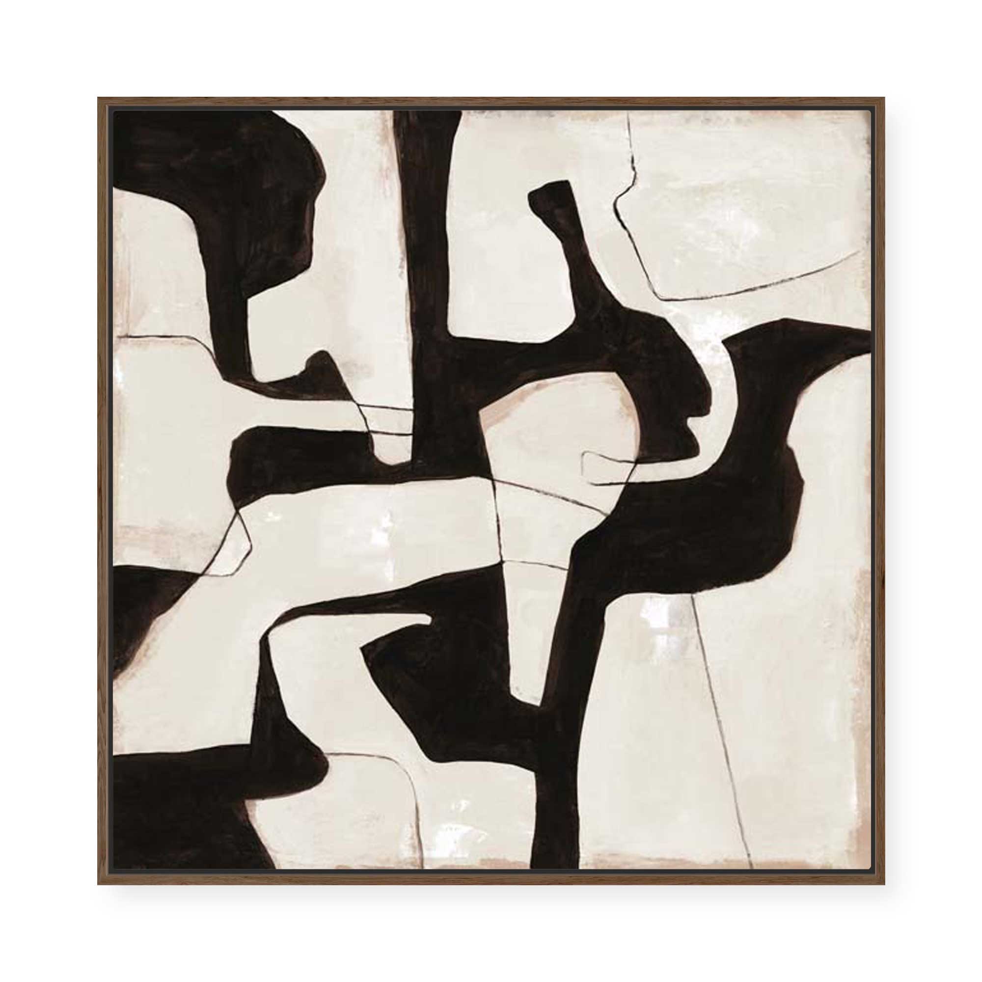 Contrasting Shapes in Motion I | Framed Canvas