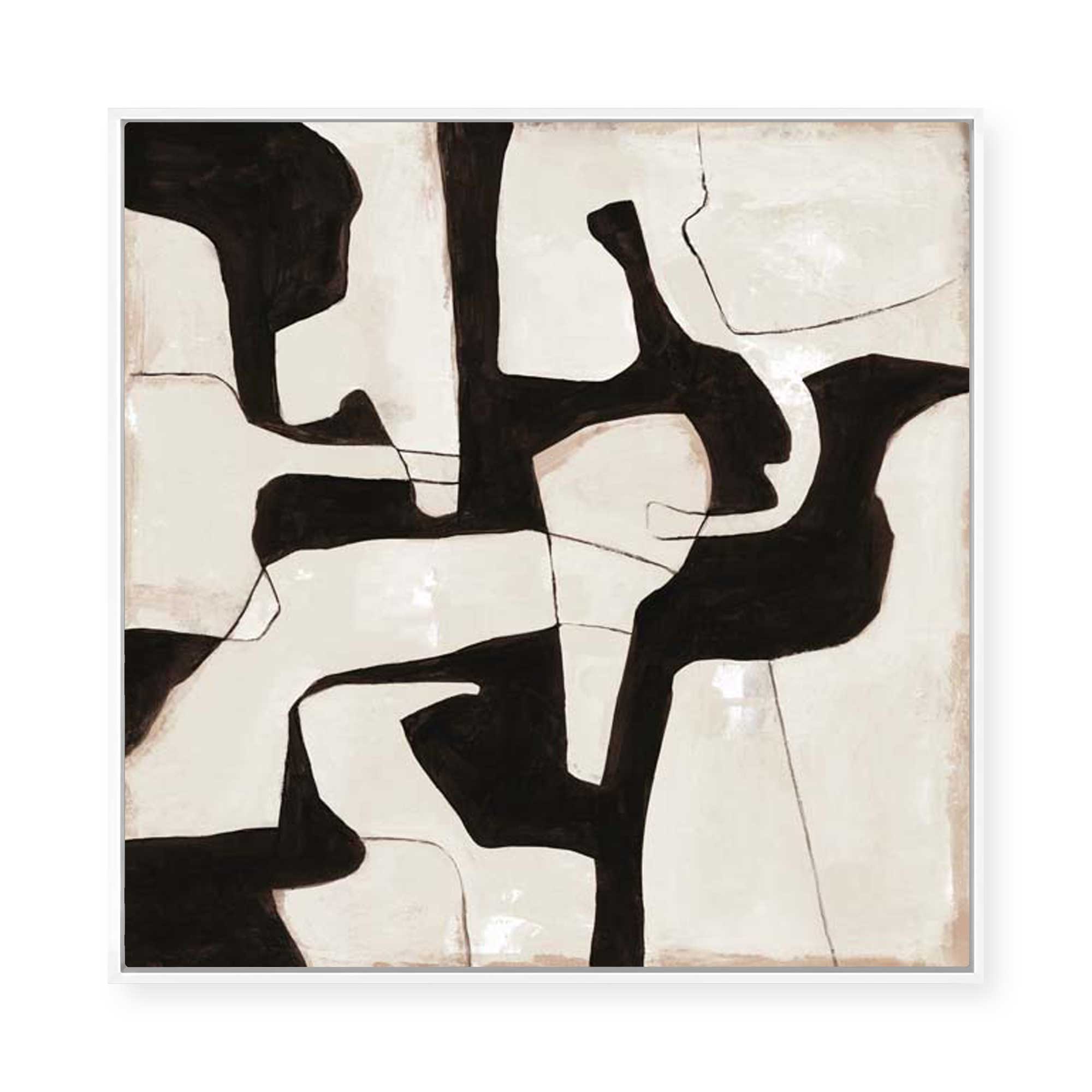 Contrasting Shapes in Motion I | Framed Canvas