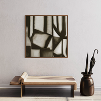 Geometric Shapes in Sepia II | Framed Canvas