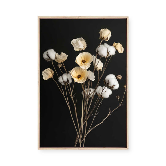 Cotton Flower III | Framed Canvas