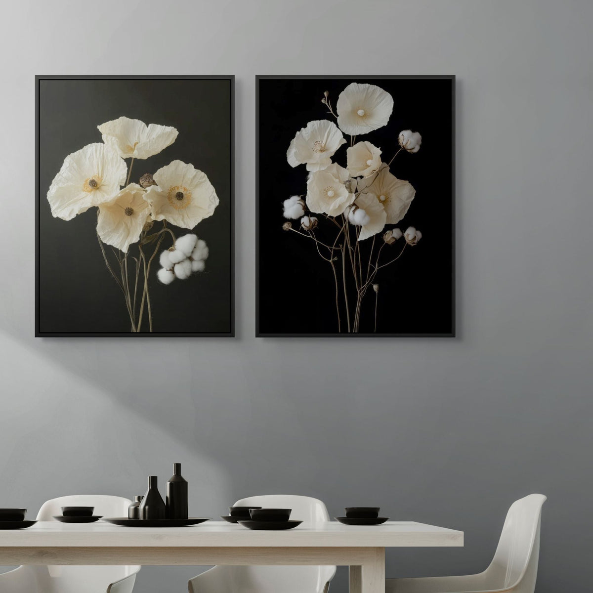 Cotton Flower II | Framed Canvas