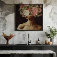 Cracked Floral Beauty | Framed Canvas