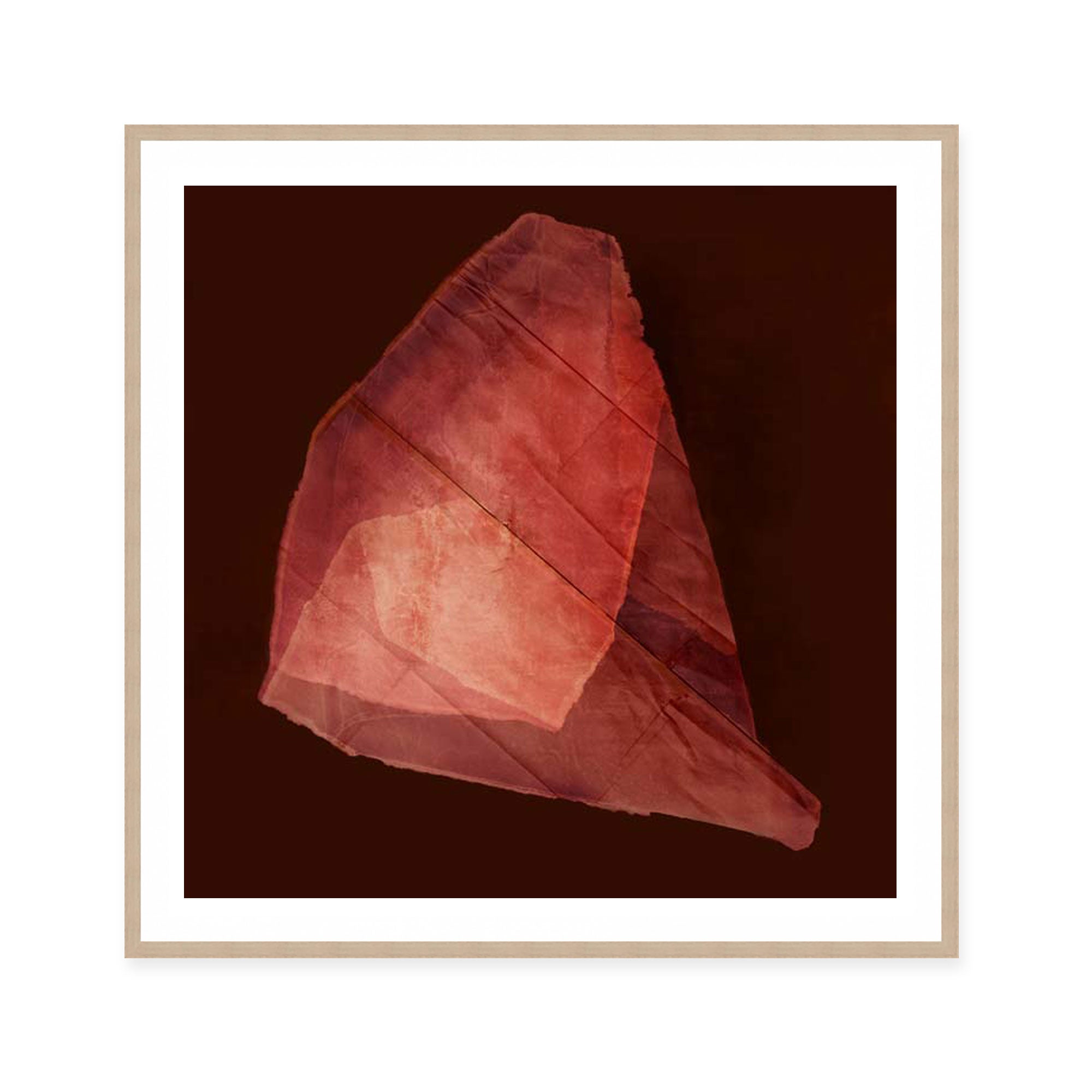 Crimson Folded Abstract Form