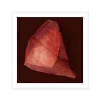 Crimson Folded Abstract Form