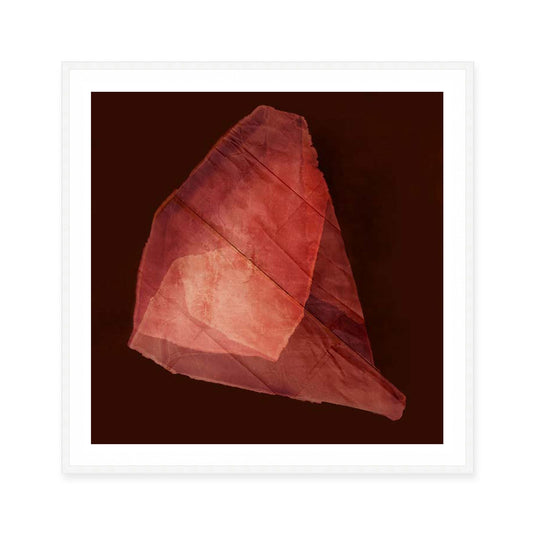 Crimson Folded Abstract Form