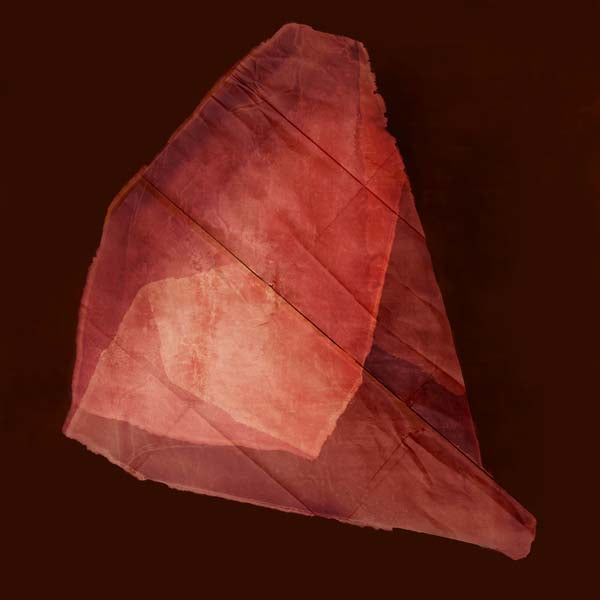 Crimson Folded Abstract Form