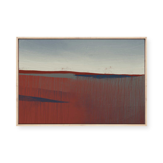 Crimson Horizon | Framed Canvas