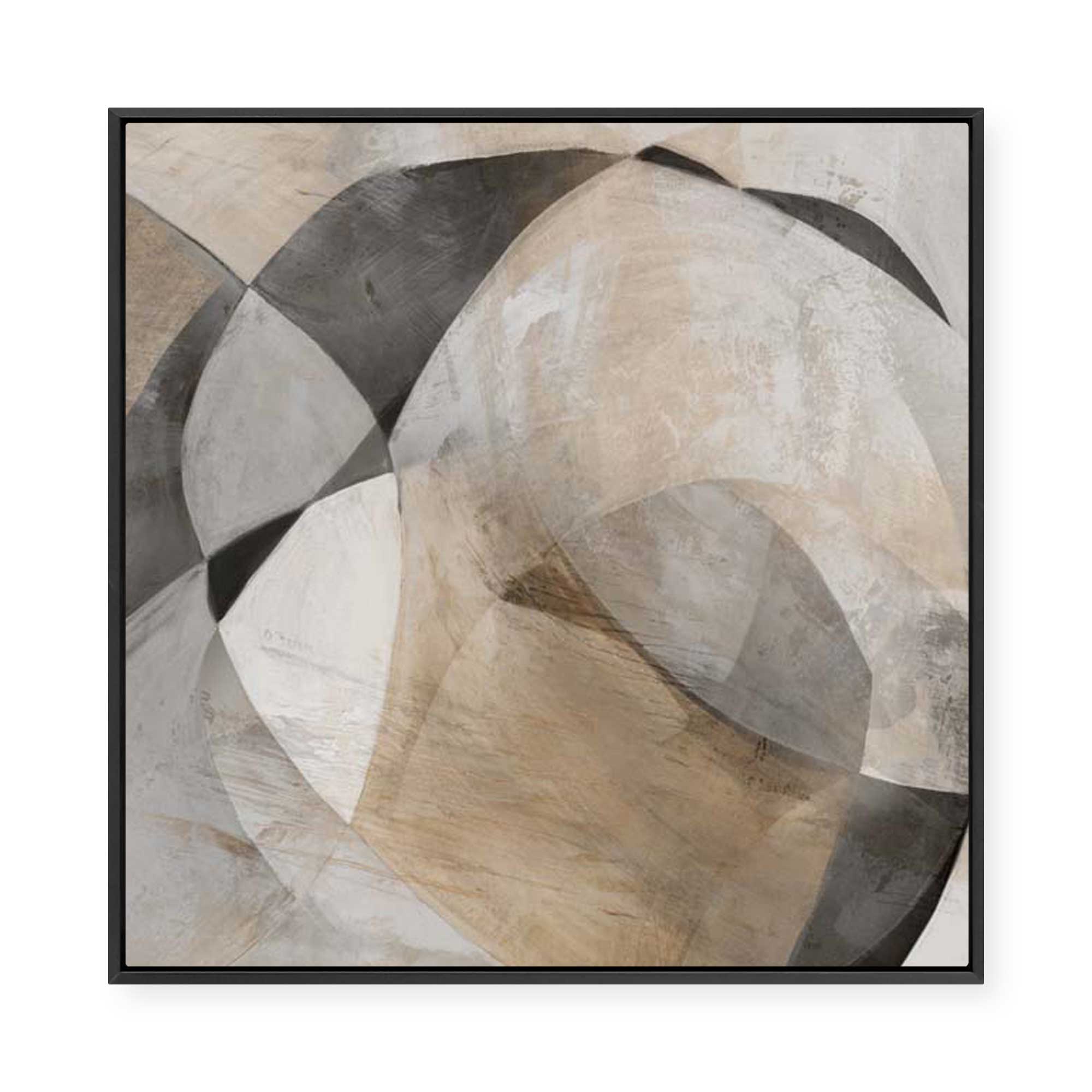 Curved Pathways of Subtle Tones | Framed Canvas