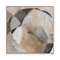 Curved Pathways of Subtle Tones | Framed Canvas