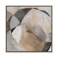 Curved Pathways of Subtle Tones | Framed Canvas