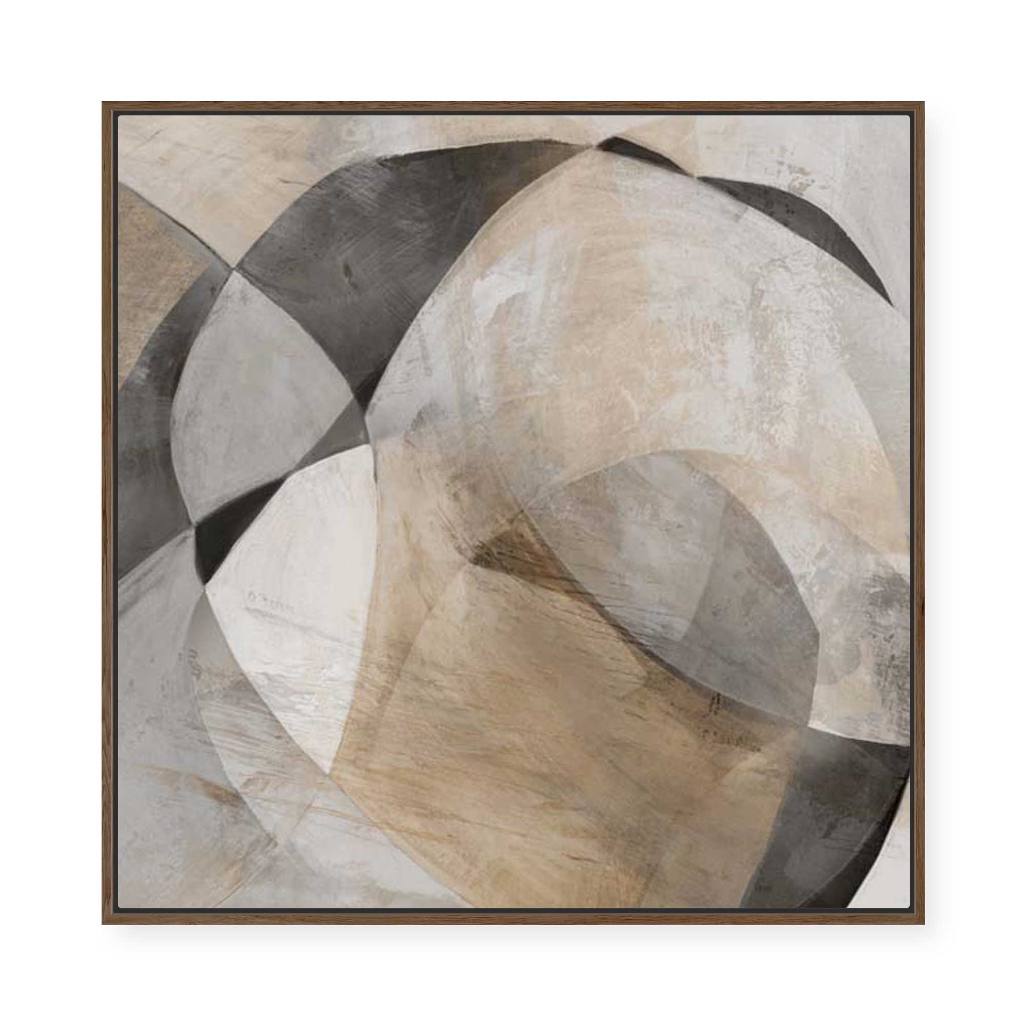 Curved Pathways of Subtle Tones | Framed Canvas