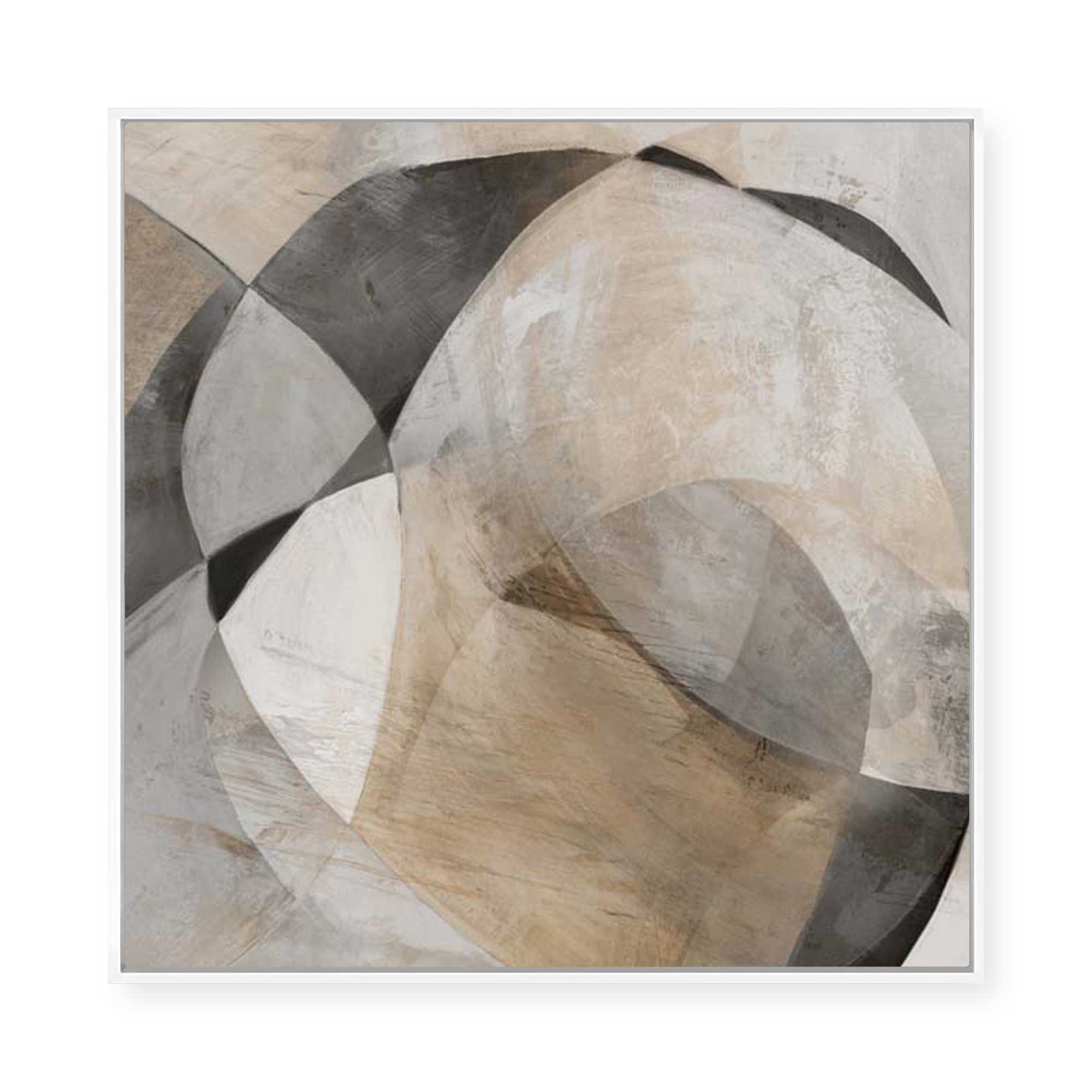 Curved Pathways of Subtle Tones | Framed Canvas