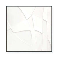 Curved Layers in White Harmony I | Framed Canvas