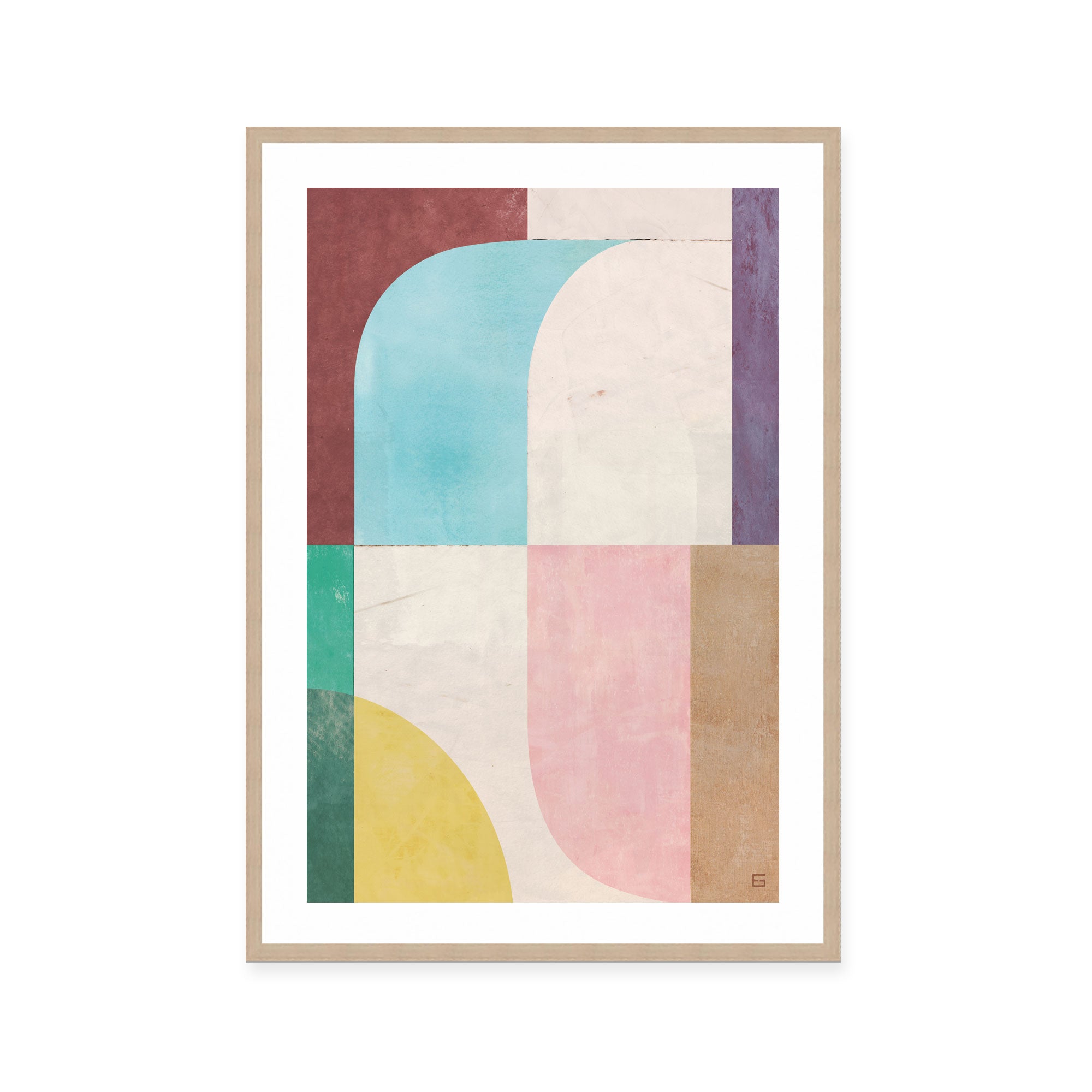Curved Pastel Blocks
