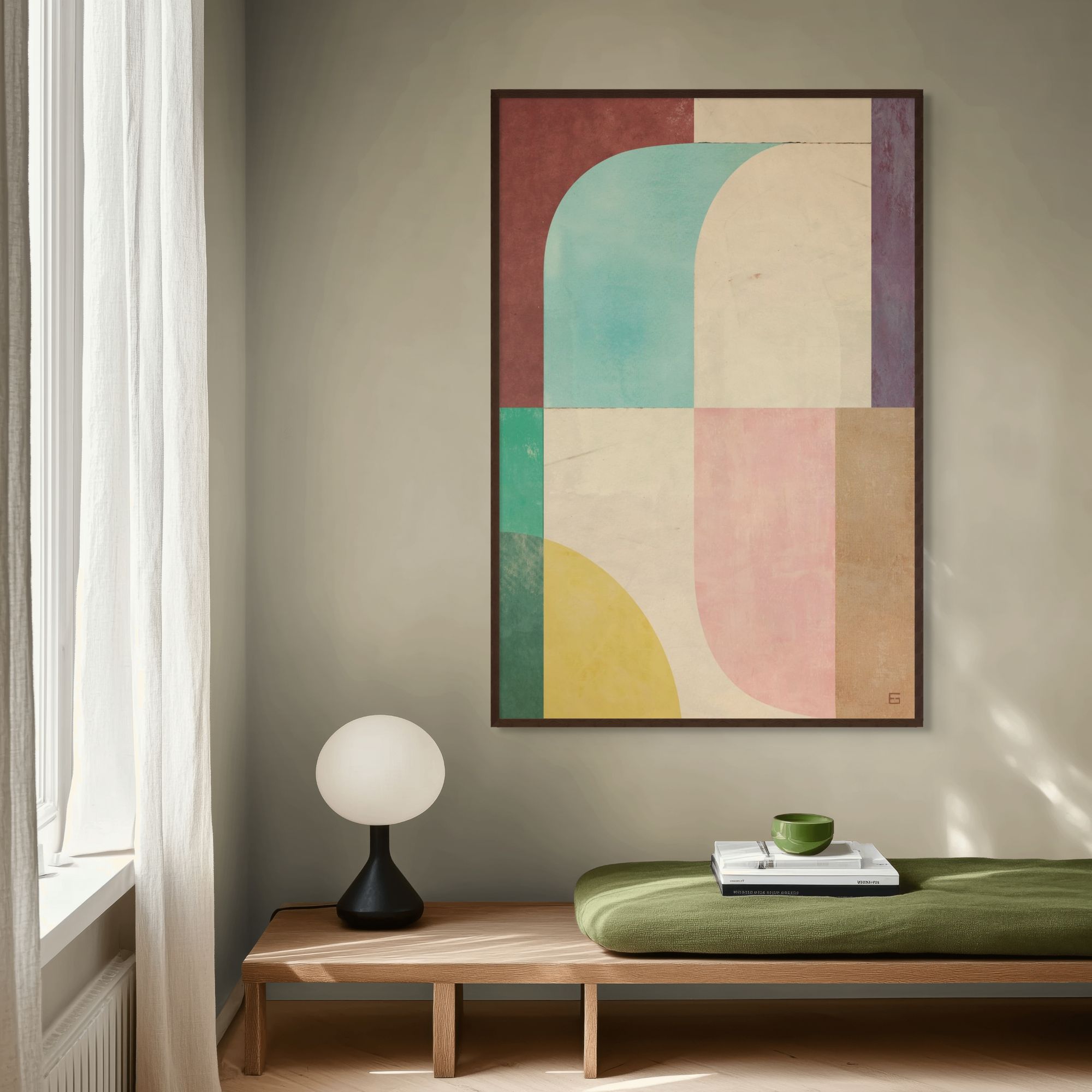 Curved Pastel Blocks