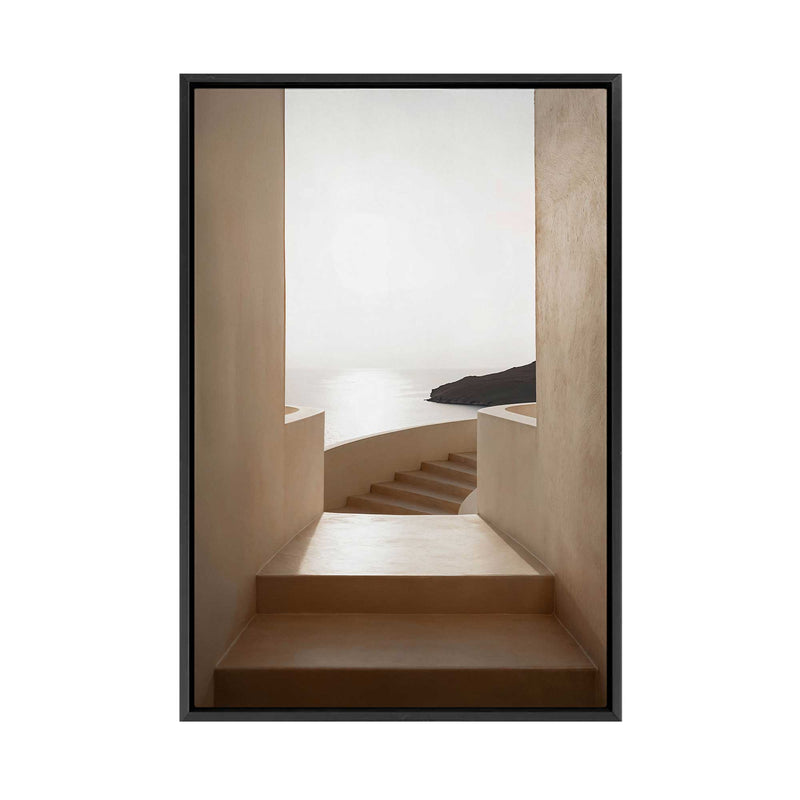 Cycladic Glow | Framed Canvas