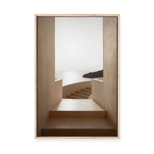 Cycladic Glow | Framed Canvas