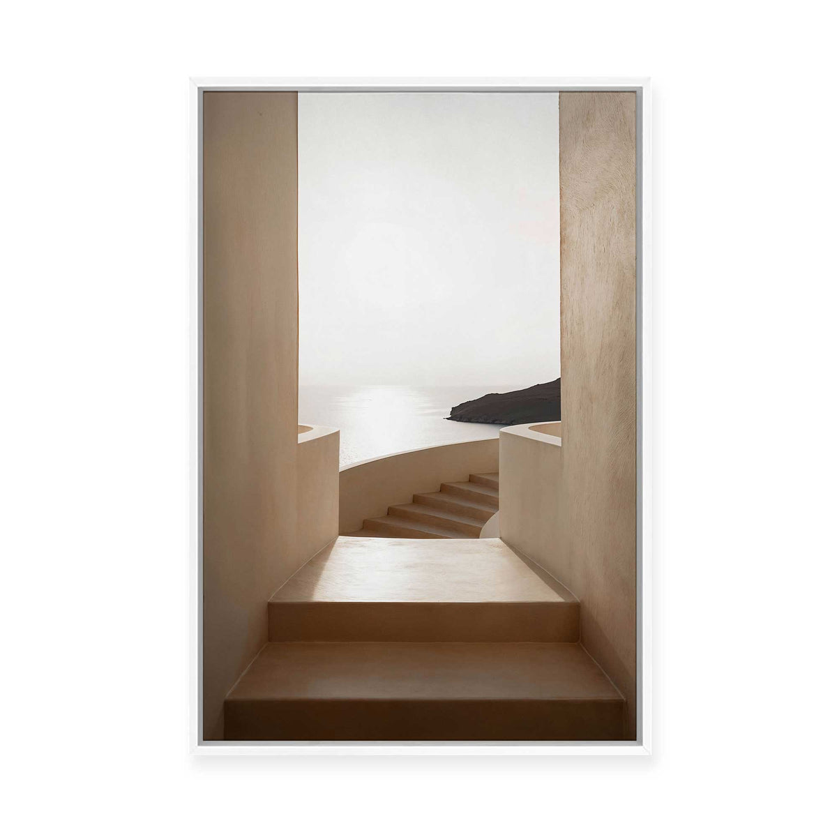 Cycladic Glow | Framed Canvas