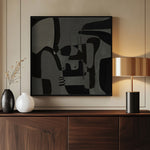 Dark Cubist I | Framed Canvas