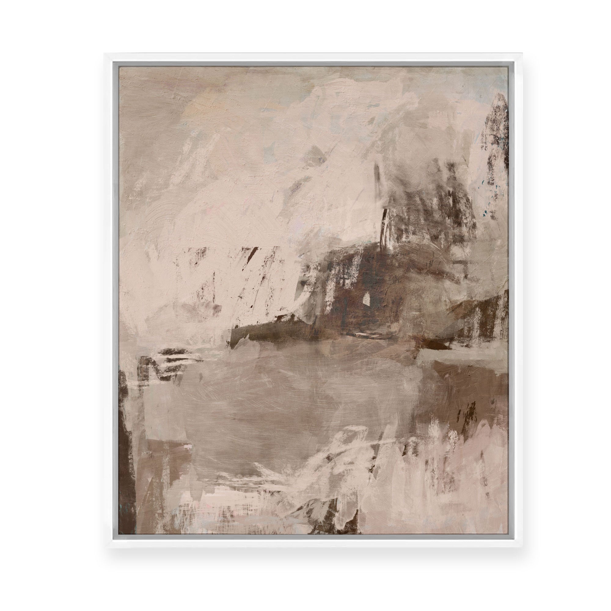 Daydream in Latte | Framed Canvas