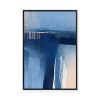 Deep Blue Abstraction | Framed Canvas