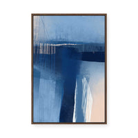 Deep Blue Abstraction | Framed Canvas