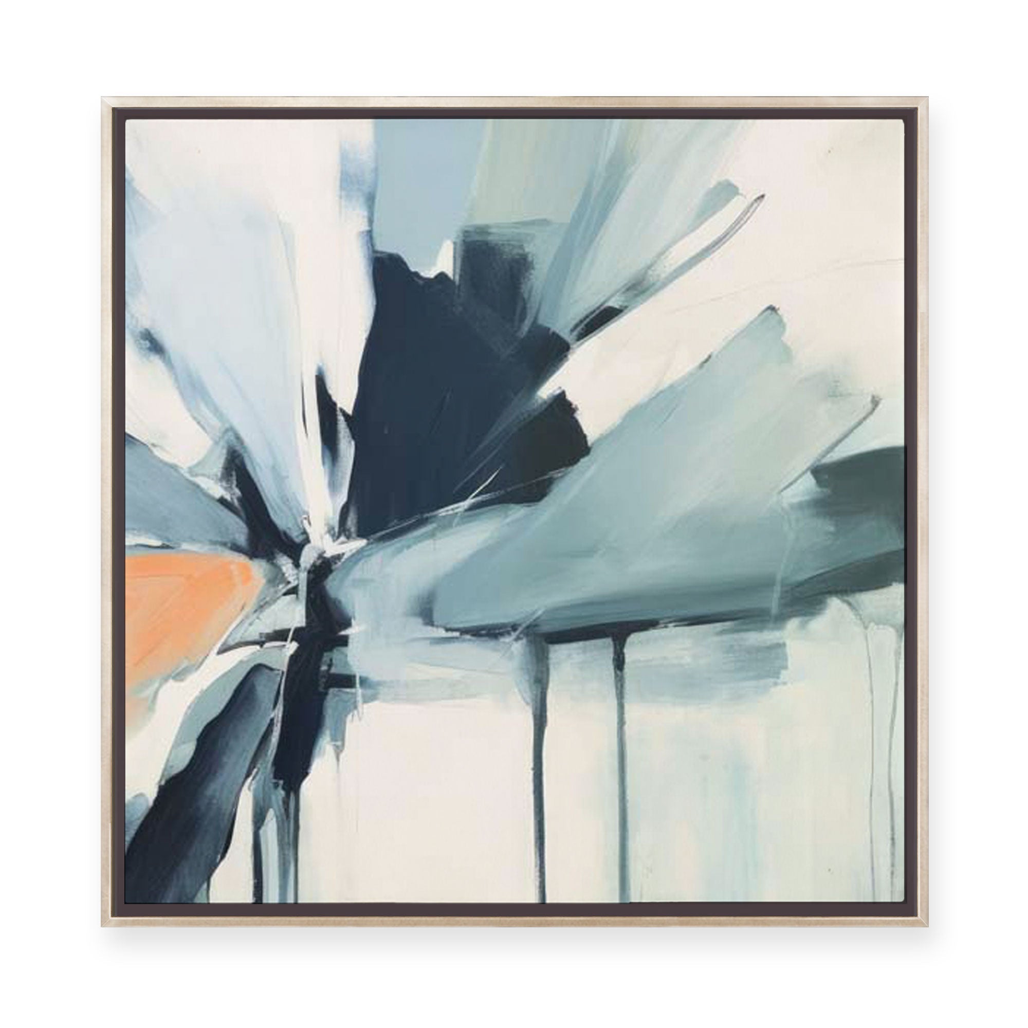 Depth of Blue Thoughts II | Framed Canvas