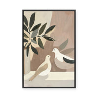 Dove Pair | Framed Canvas