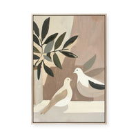 Dove Pair | Framed Canvas