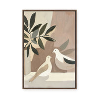 Dove Pair | Framed Canvas