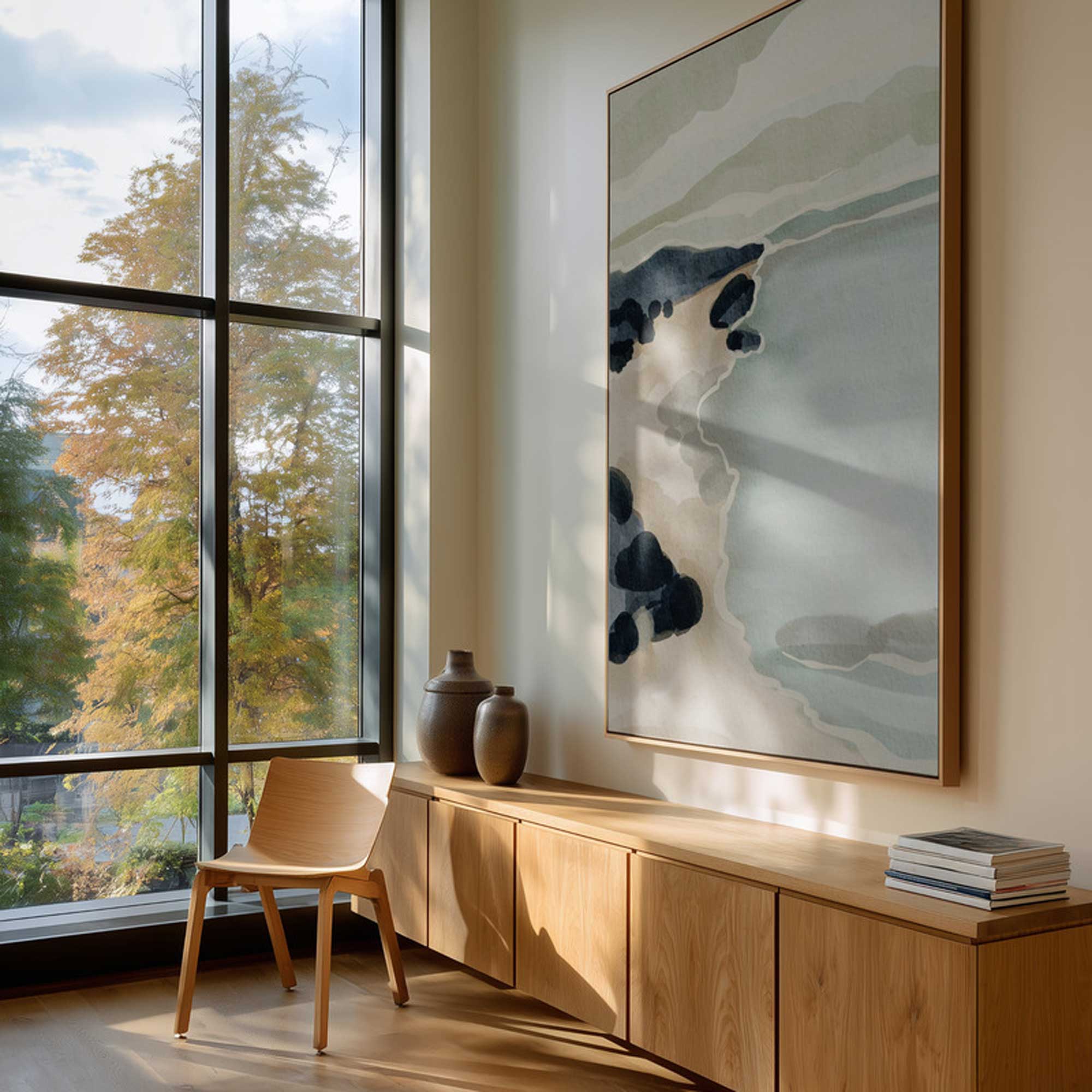 Dreamy Seascape View | Framed Canvas