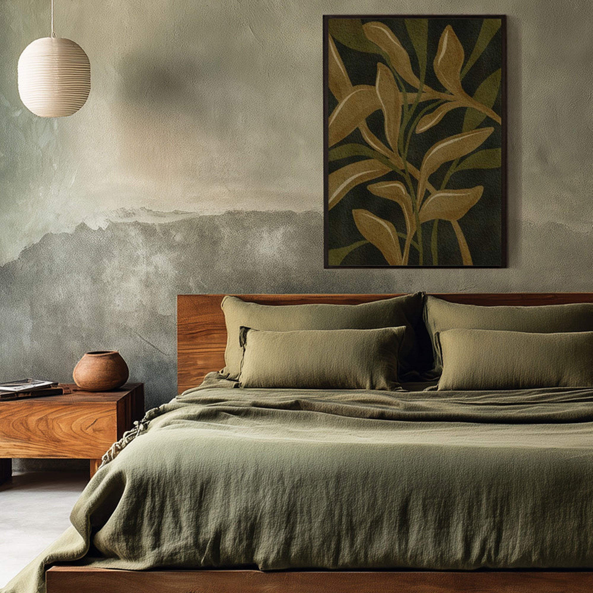 Earthen Foliage I | Framed Canvas