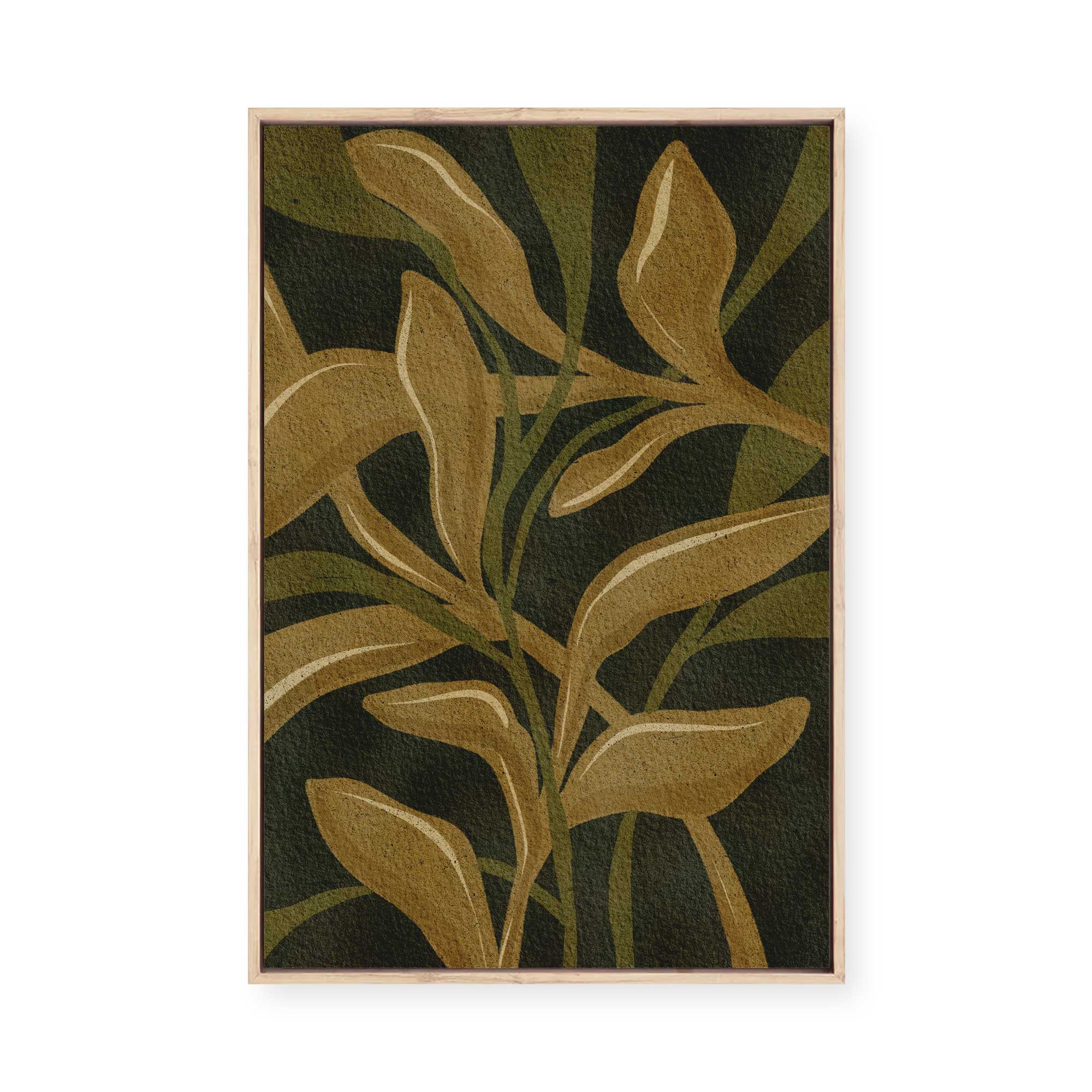 Earthen Foliage I | Framed Canvas