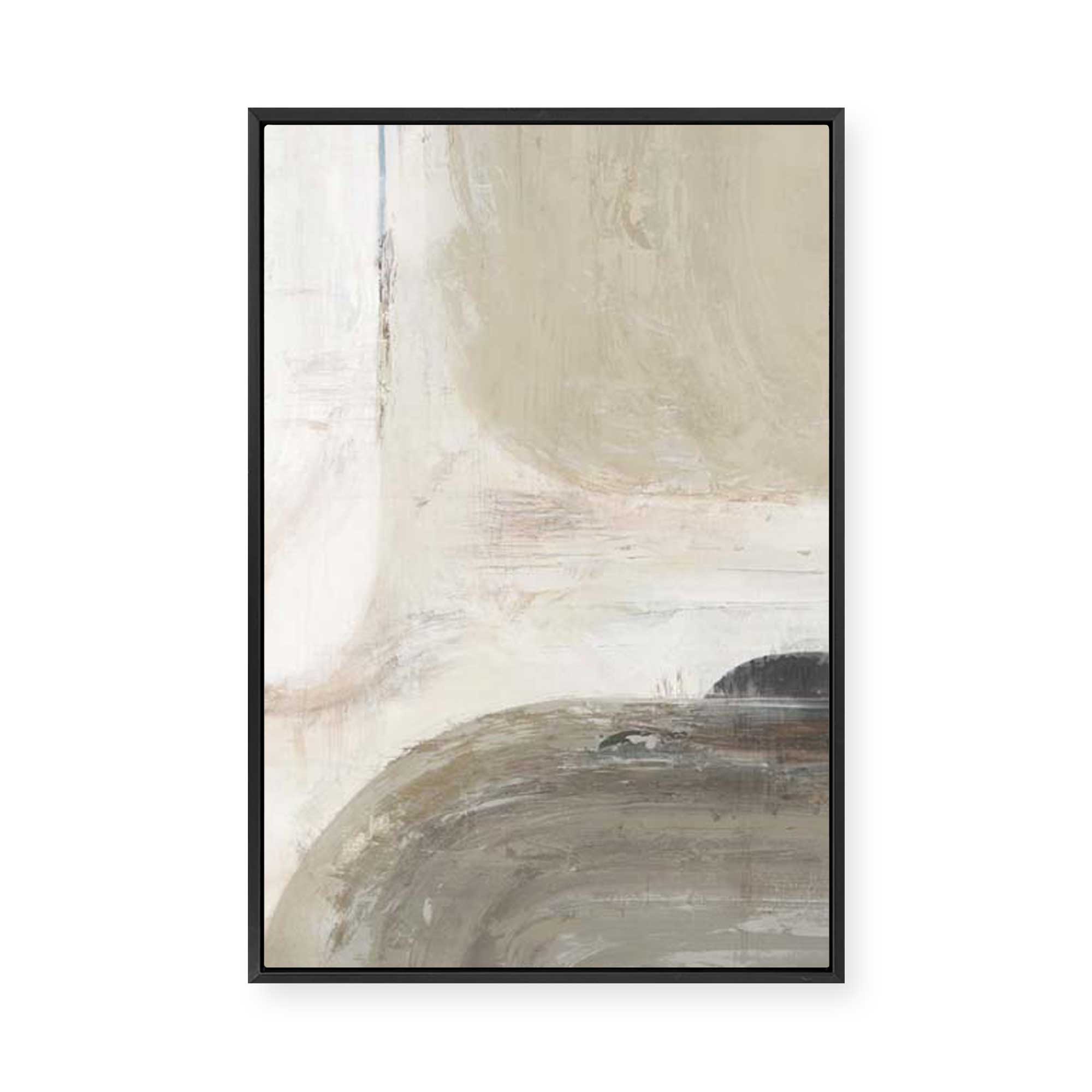 Earthy Curves and Textured Layers I | Framed Canvas