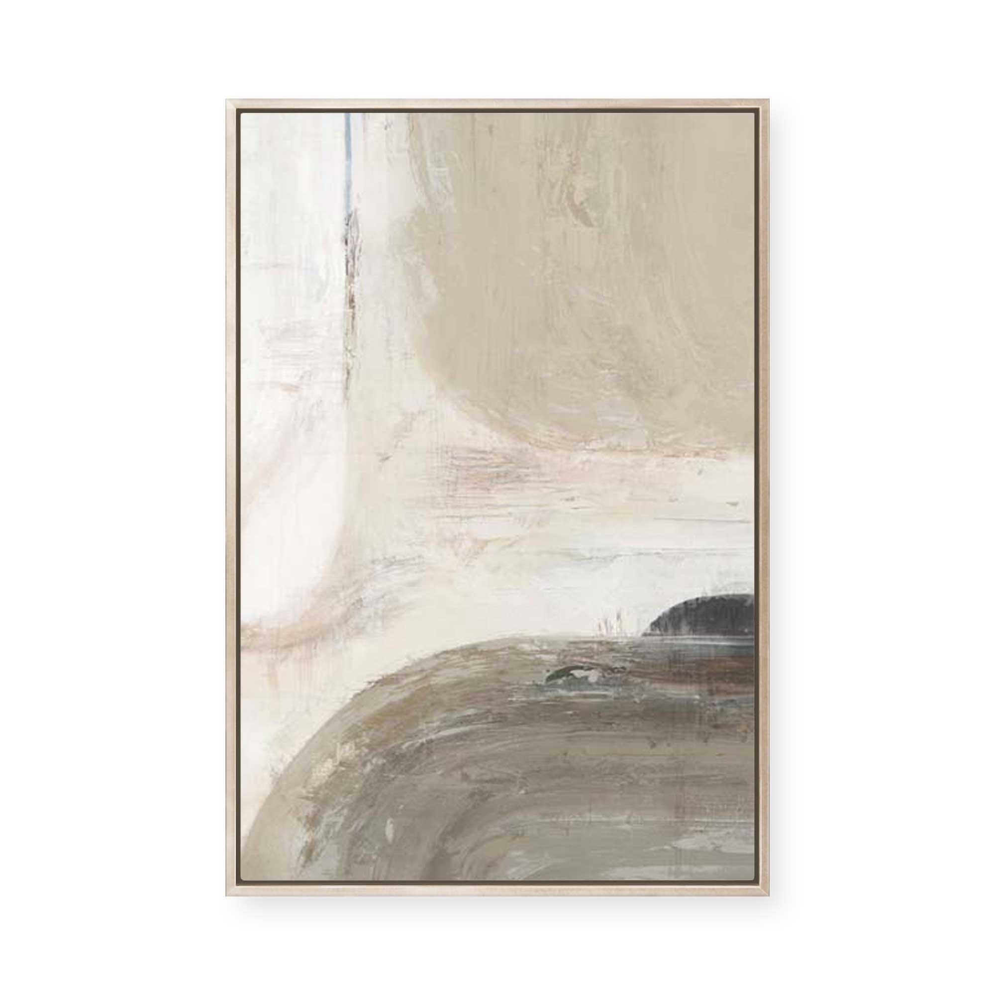 Earthy Curves and Textured Layers I | Framed Canvas