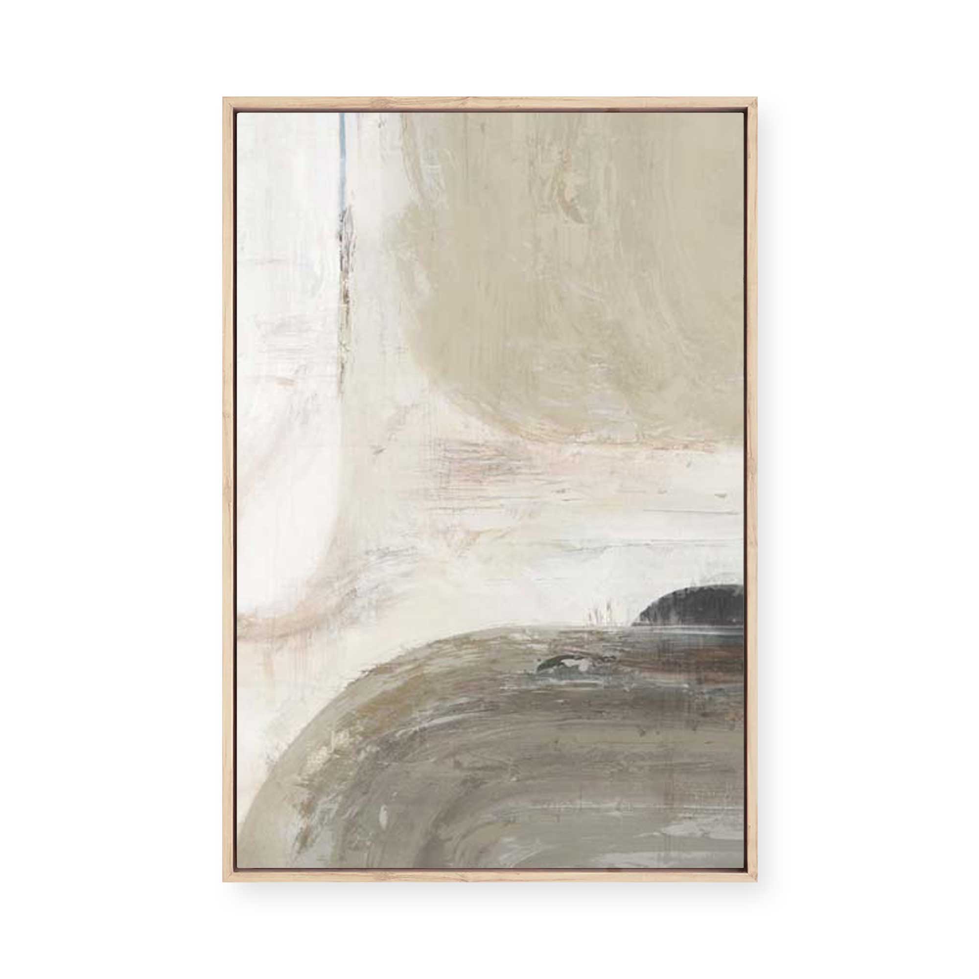 Earthy Curves and Textured Layers I | Framed Canvas