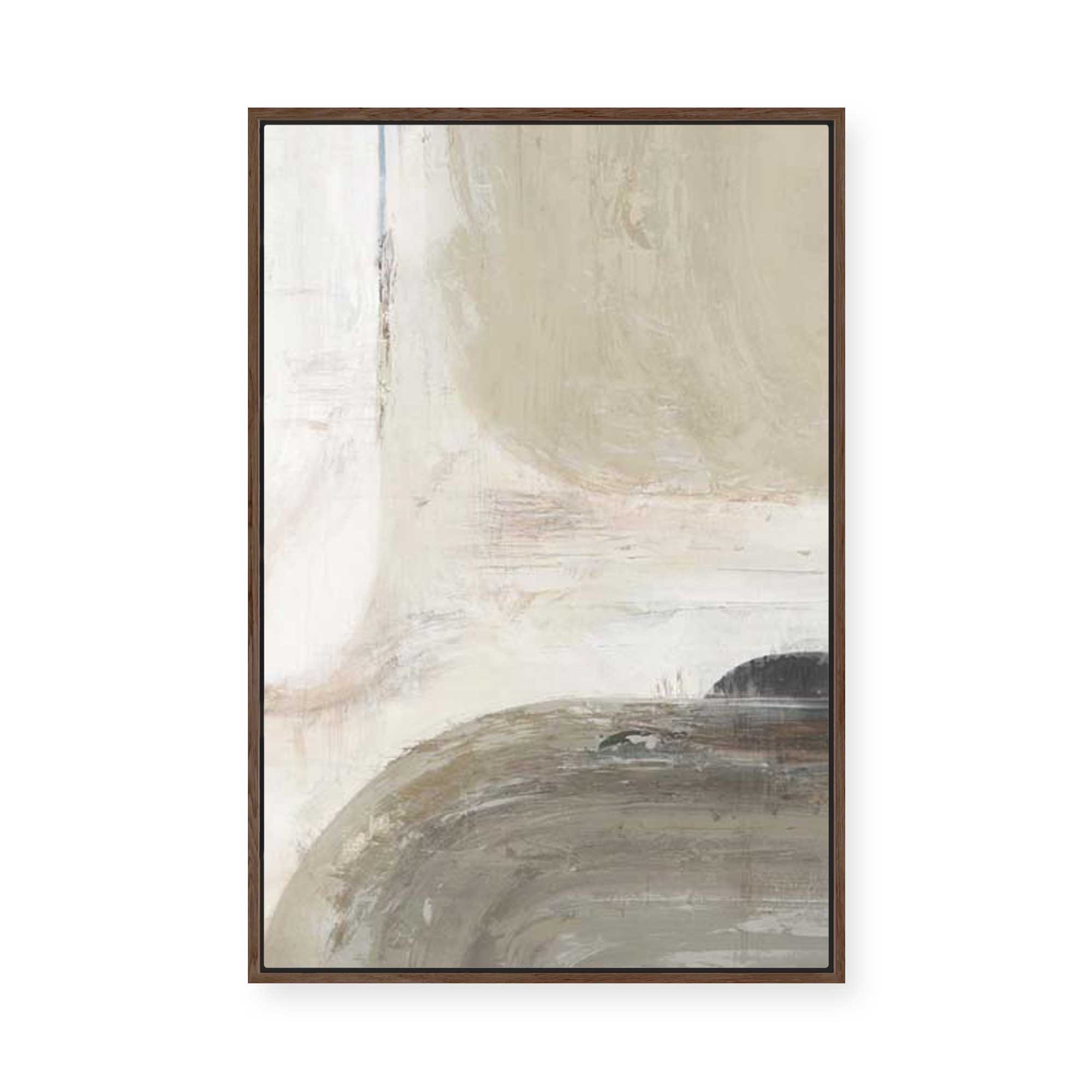 Earthy Curves and Textured Layers I | Framed Canvas