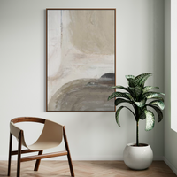 Earthy Curves and Textured Layers I | Framed Canvas