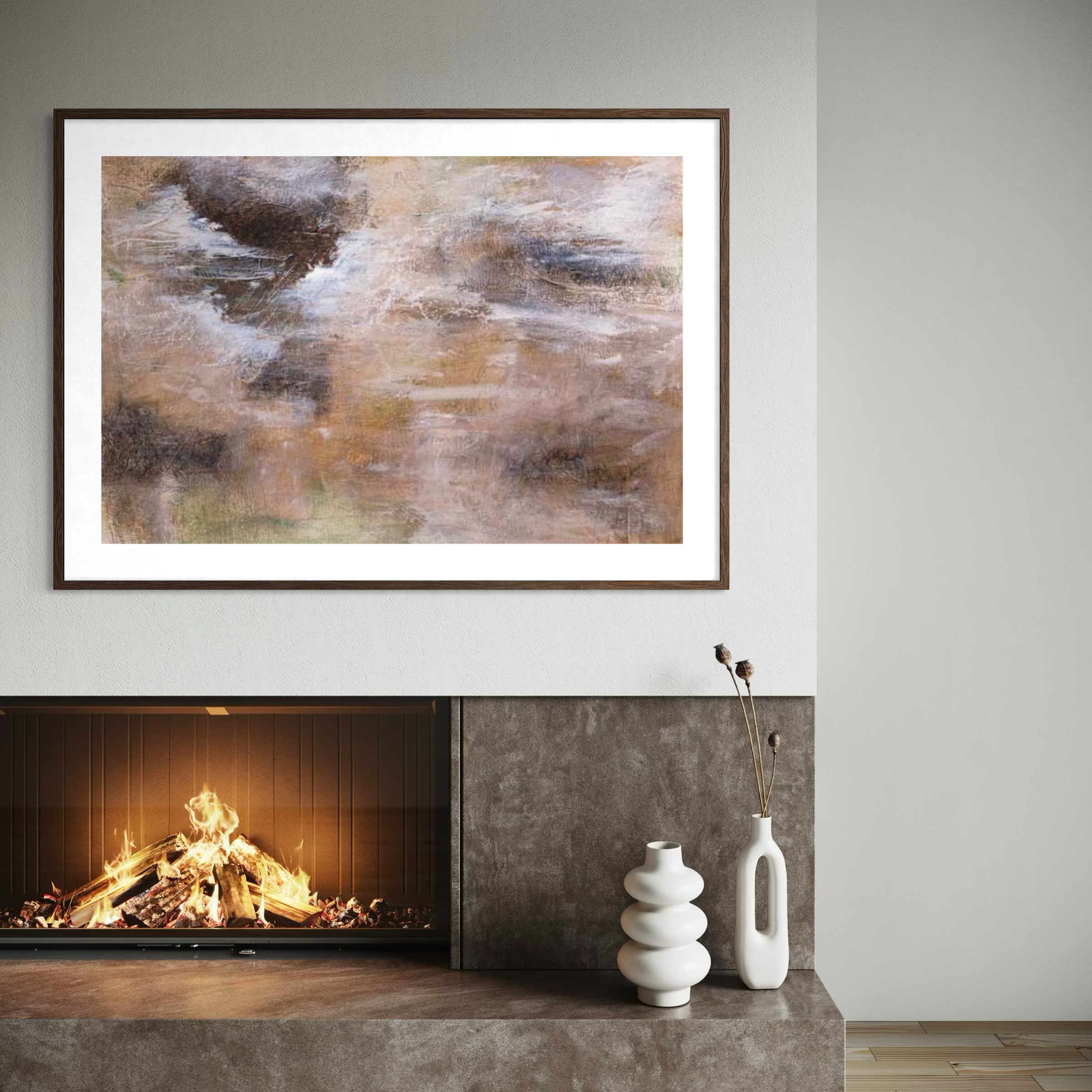 Earthy Whispers in Brushstrokes IV