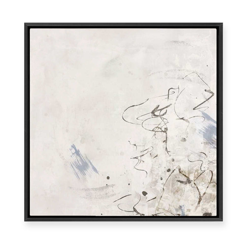 Echoes in Soft Gray Mist I | Framed Canvas
