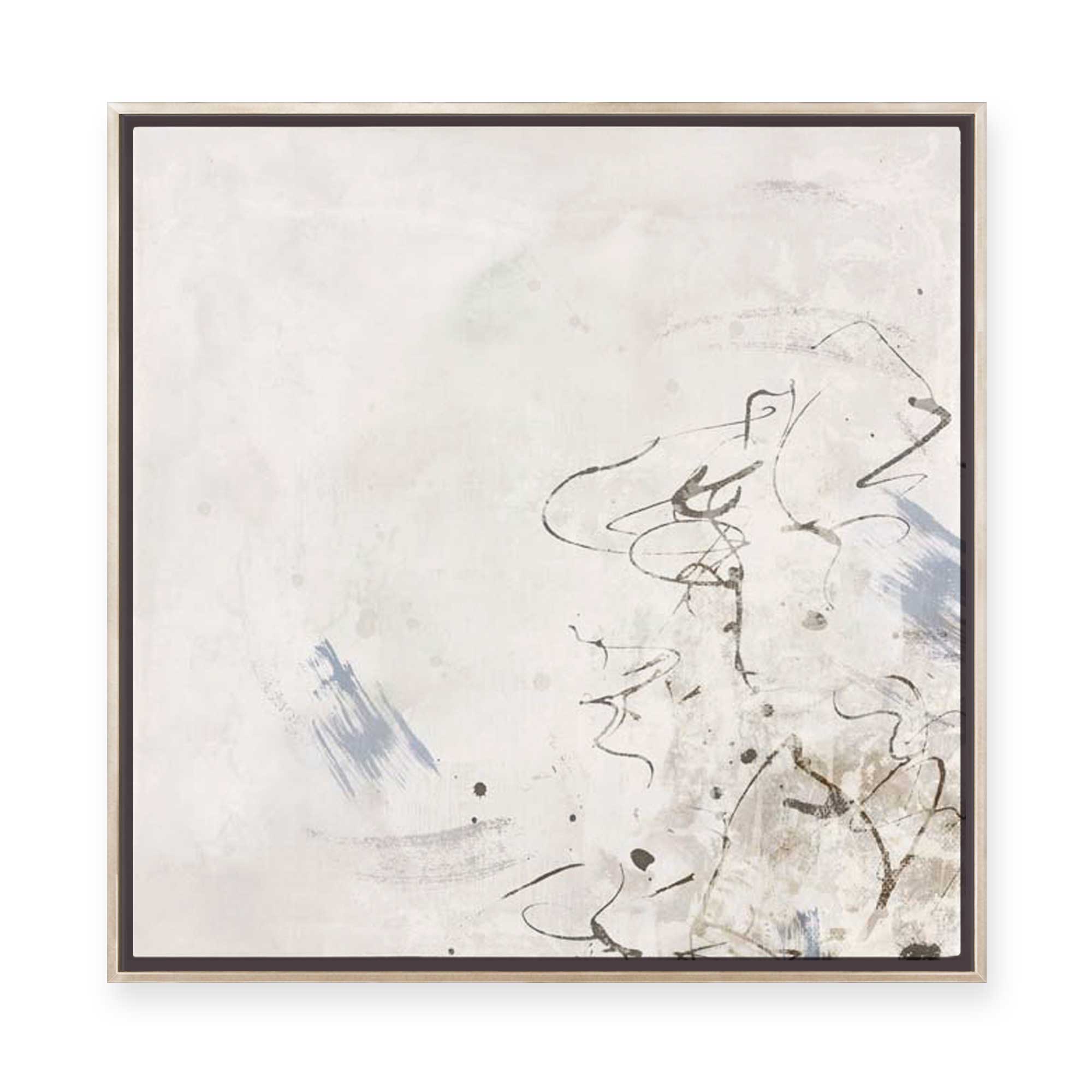 Echoes in Soft Gray Mist I | Framed Canvas