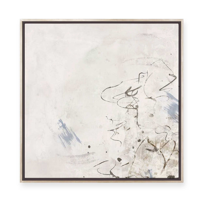 Echoes in Soft Gray Mist I | Framed Canvas