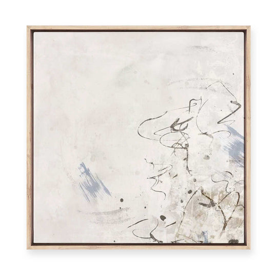 Echoes in Soft Gray Mist I | Framed Canvas
